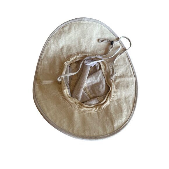 Outdoor Research Beige Wide Brim Hat S/M Cotton Linen Blend Embroidered Floral D - Picture 3 of 5
